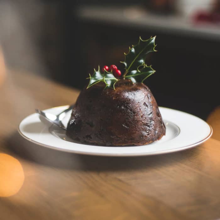 Figgy's Luxury Christmas Pudding on a table