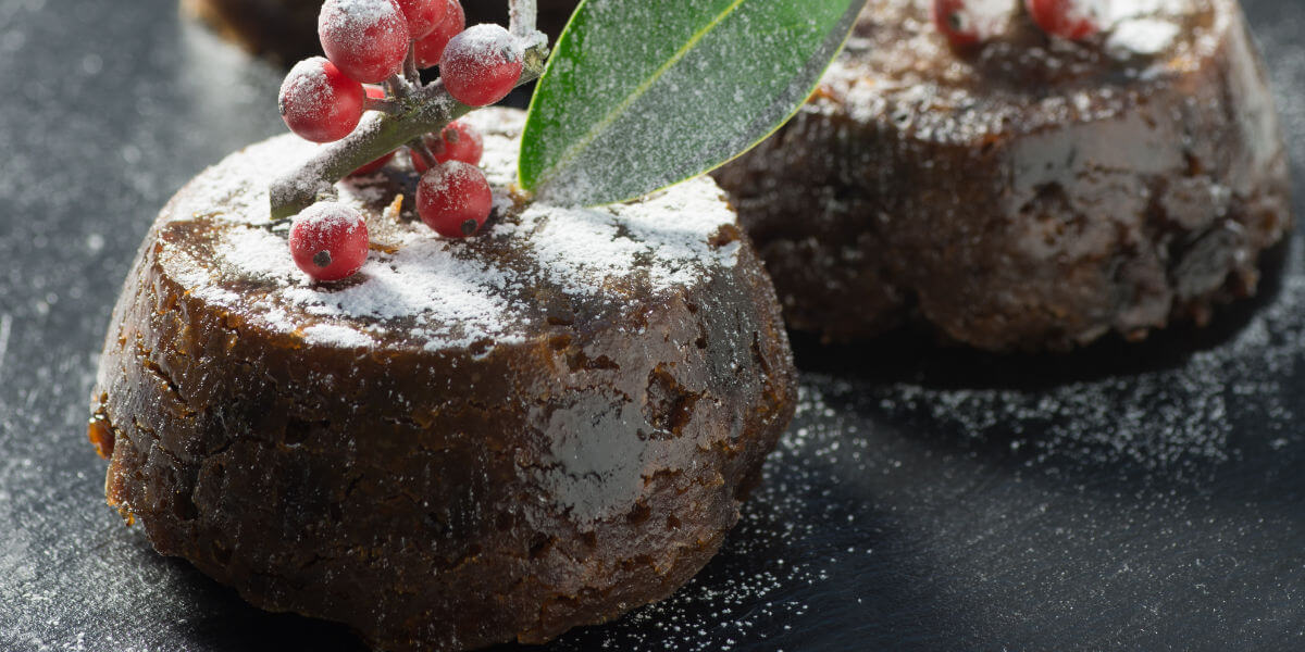Figgy's solo Christmas Pudding for pubs with berries