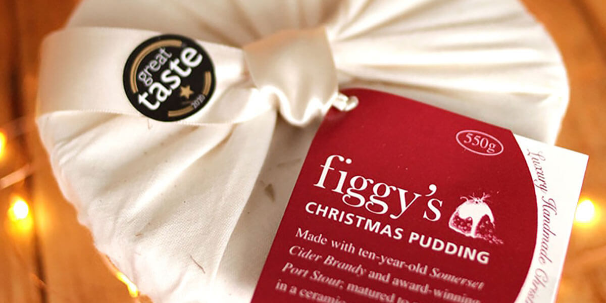 Figgy's Christmas Pudding with fairy lights